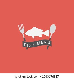 Fish Menu Vector Template Design Illustration