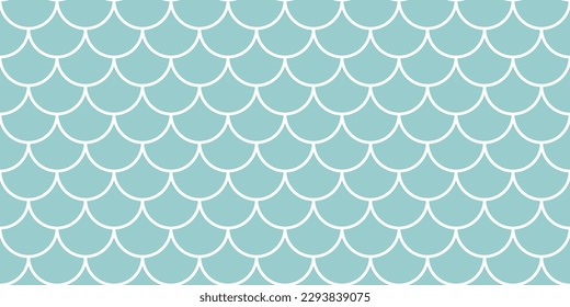 Fish, mermaid, dragon scales seamless pattern. Mermaid tail pattern. Fish and snake scale background. Abstract japanese geometric line water wave and roof tiles background. Vector illustration.