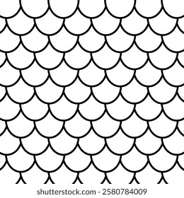 Fish, mermaid, dragon, snake seamless pattern. Vector illustration.