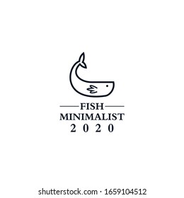 Fish Minimalist Logo Vector and Vintage