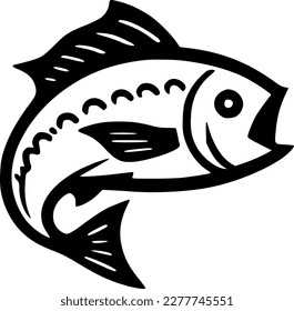 Fish | Minimalist and Simple Silhouette - Vector illustration