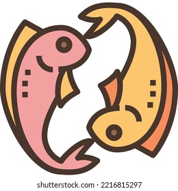 fish modern concept ui ux icon for website, app, presentaion, flyer, brochure etc.