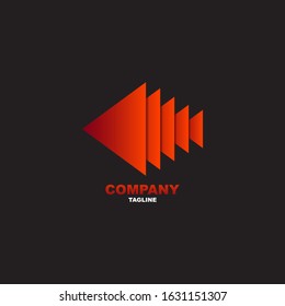 Fish modern logo, simple fish logo, with a geometric style and color that is very easy to remember and recognize