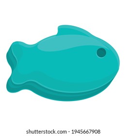 Fish mold icon. Cartoon of fish mold vector icon for web design isolated on white background