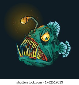 Fish Monster Illustration perfect for tshirt