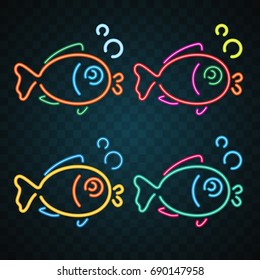Fish neon design