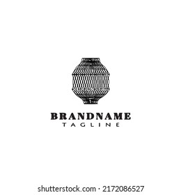 fish net cartoon logo design template icon black isolated modern vector illustration