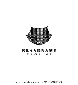fish net cartoon logo design template icon black modern isolated vector illustration