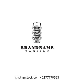 imagen de diseño de logotipo de caricatura de red de peces icono ilustración de vector moderno aislado negro