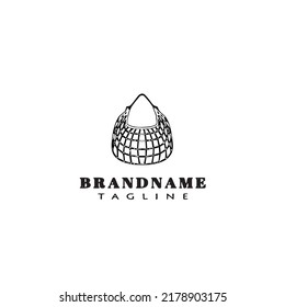 fish net cartoon logo design template icon black isolated modern vector illustration
