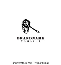 fish net cartoon logo design template icon black modern isolated vector illustration