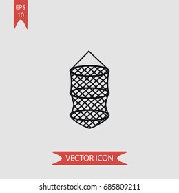 Fish Net Vector Icon, Illustration Symbol