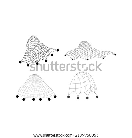 Fish net vector icon illustration sign for web and design