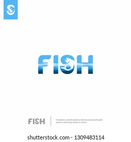 Fish no.2 (2019) : Fish on the "negative space" of letter "S". 