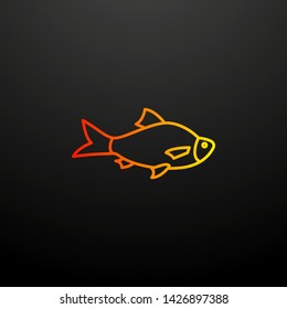 a fish nolan icon. Elements of camping set. Simple icon for websites, web design, mobile app, info graphics