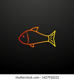 a fish nolan icon. Elements of food set. Simple icon for websites, web design, mobile app, info graphics