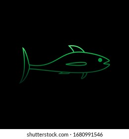 A fish nolan icon. Simple thin line, outline vector of marine live icons for ui and ux, website or mobile application