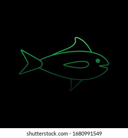 A fish nolan icon. Simple thin line, outline vector of marine live icons for ui and ux, website or mobile application