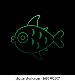 A fish nolan icon. Simple thin line, outline vector of marine live icons for ui and ux, website or mobile application