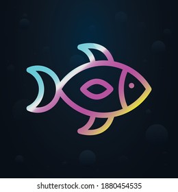 Fish nolan icon. Simple thin line, outline vector of seaside icons for ui and ux, website or mobile application