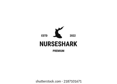 Fish nurse shark logo design vector illustration idea