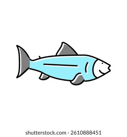 fish ocean color icon vector. fish ocean sign. isolated symbol illustration