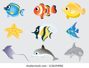 fish ocean vector  illustration