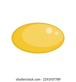 Fish oil capsule icon. Flat illustration of fish oil capsule vector icon isolated on white background