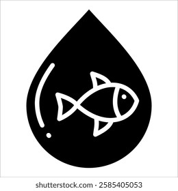 Fish Oil Icon Element For Design