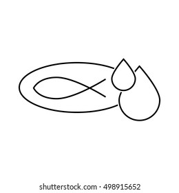 fish oil icon - vector illustration.
