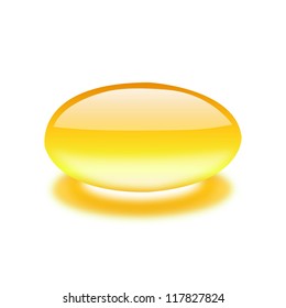 Fish Oil Isolated On White