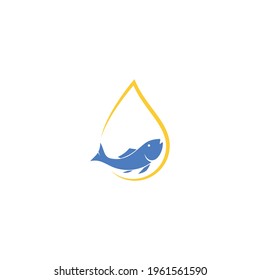 Fish Oil Logo Vector Illustration Template