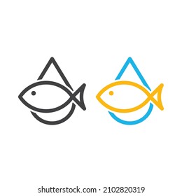 Fischöl, Omega 3. Vektorsymbol-Vorlage