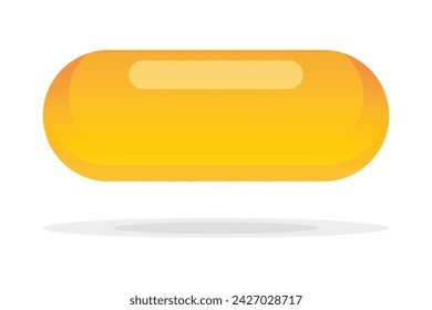 Fish oil supplement capsule vector illustration, gelatin shell, fish oil, omega 3, omega 6, omega 9, vitamin A, vitamin D, vitamin D3, vitamin E, evening primrose oil, borage oil.