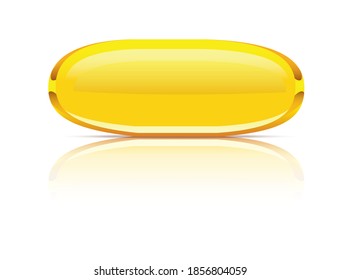 Fish oil tablet capsule with gradation in yellow