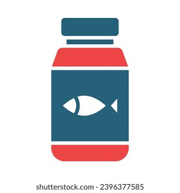 Fish Oil Vector Glyph Two Color Icons For Personal And Commercial Use.
