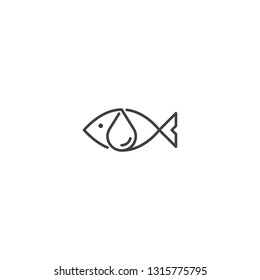 Vektorillustration von Fischöl auf weißem Hintergrund