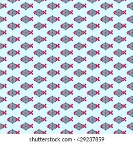 fish on a blue background