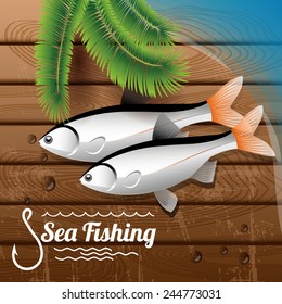 fish on the deck (fishing) 