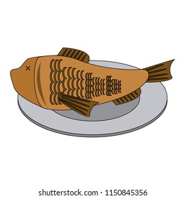 Fish on dish