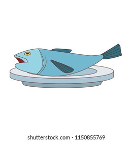Fish on dish