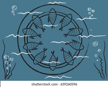 A lot of fish on dish