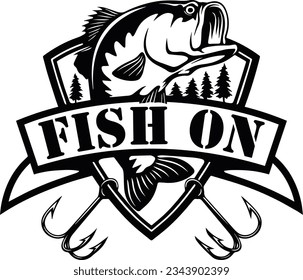 Fish on; Funny SVG Design svg