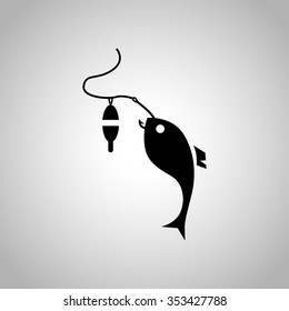 Similar Images, Stock Photos & Vectors of Fishing hook and fish icon