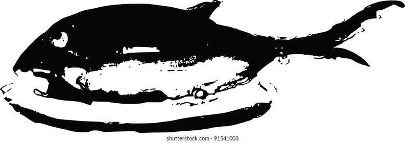 fish on a plate