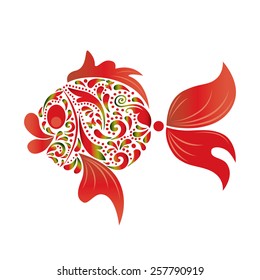 Fish on a white background.