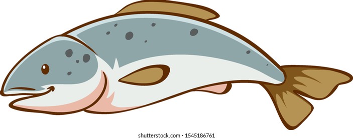 Fish on white background illustration