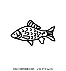Fischkontursymbol, Vektorillustration