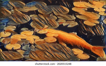 Fish painting,  very cool color and realistic 