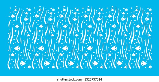 Fish panel with bubbles